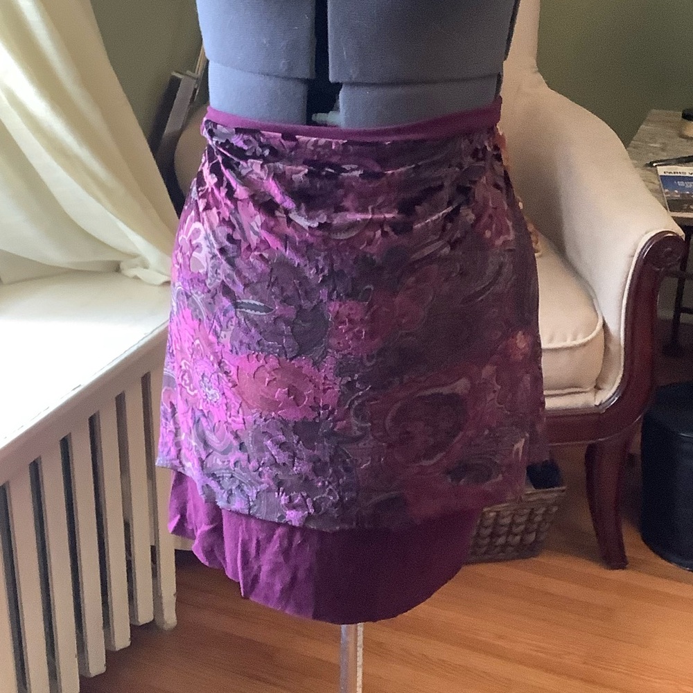 Burnout Velvet Coverup Skirt